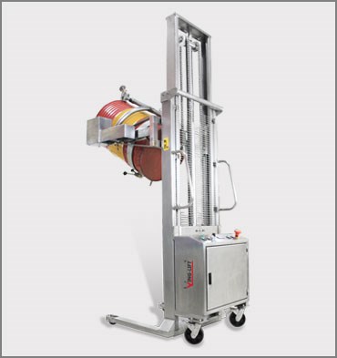 不銹鋼半電動油桶翻轉(zhuǎn)車