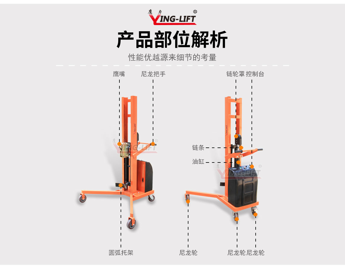 半電動直角支腿翻轉車