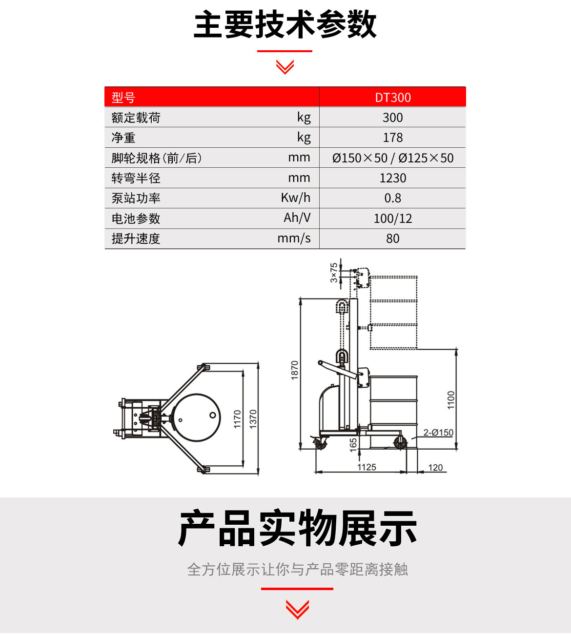 半電動直角支腿翻轉車