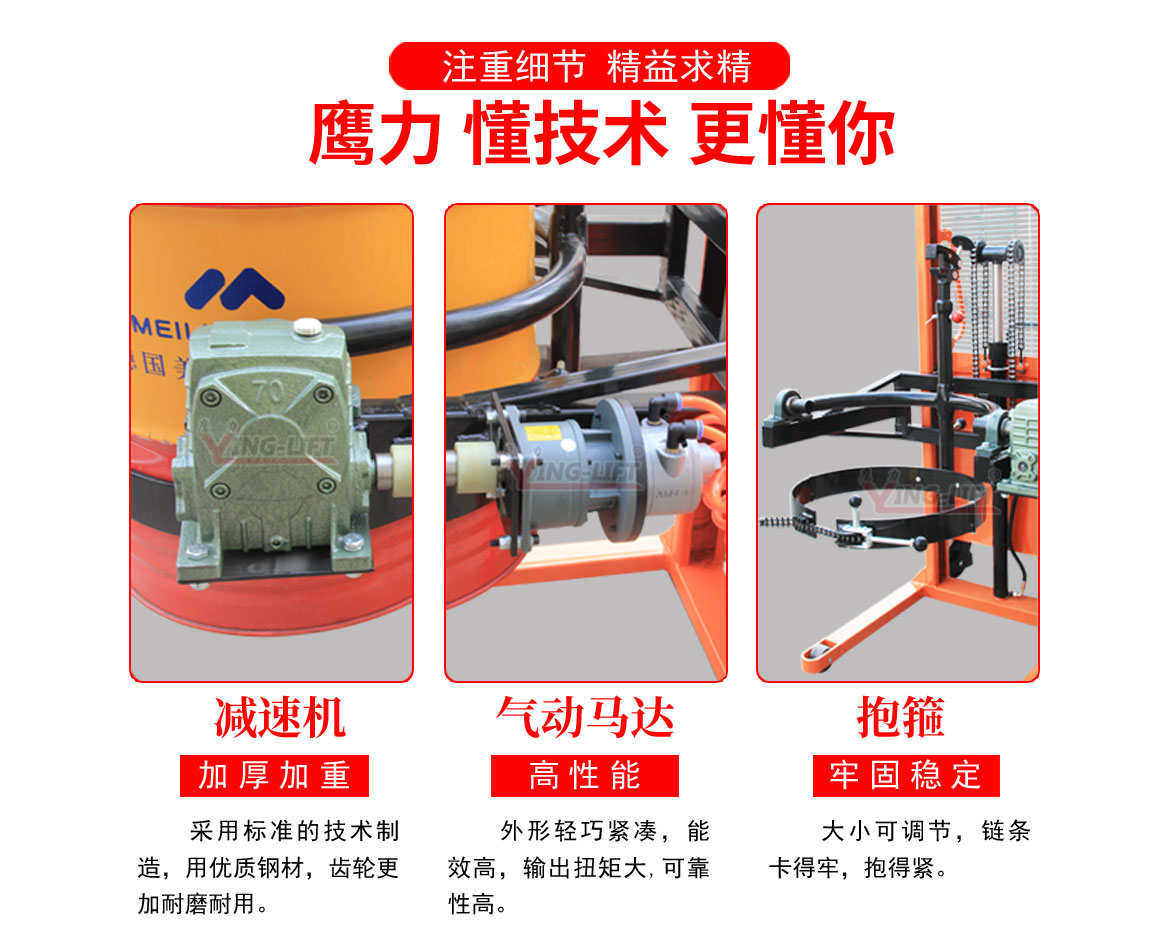氣動油桶翻轉(zhuǎn)車