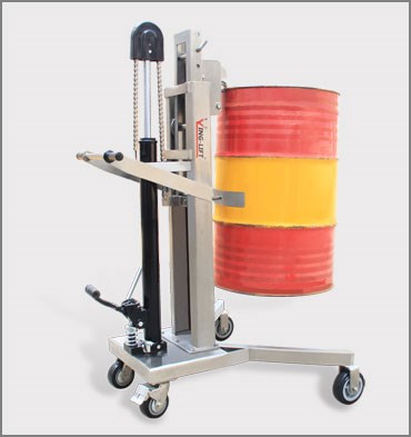 不銹鋼液壓稱重油桶搬運車