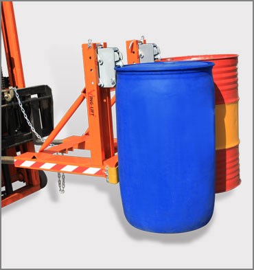 叉車(chē)專(zhuān)用輕型單鷹嘴油桶夾具(拆卸式支架)