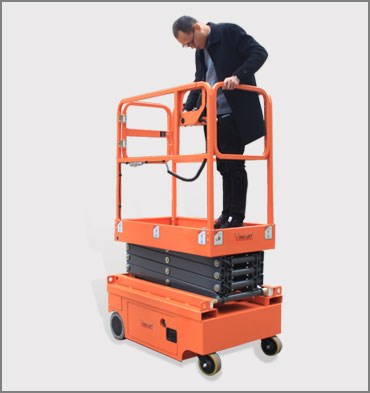 小型全電動(dòng)剪叉式升降平臺(tái)車