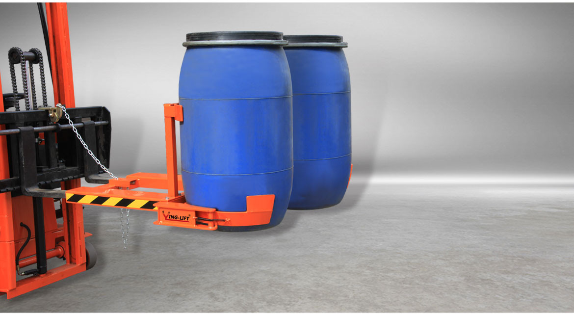 抱箍式叉車專用油桶夾具